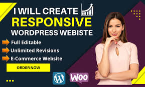 I will create responsive wordpress website design, blog or website