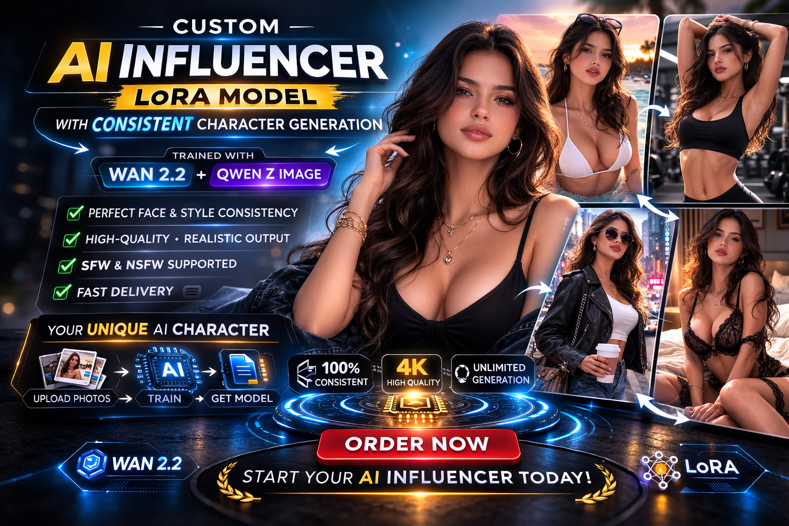 I Will Train a Custom AI Influencer LoRA Model with Consistent Character Generation