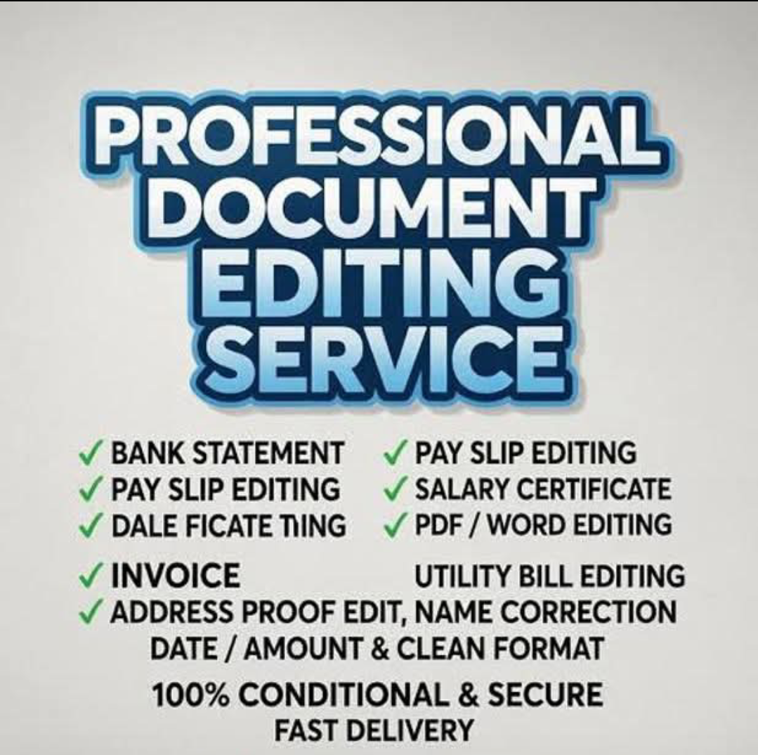 Pdf and any kind of professional documents editing